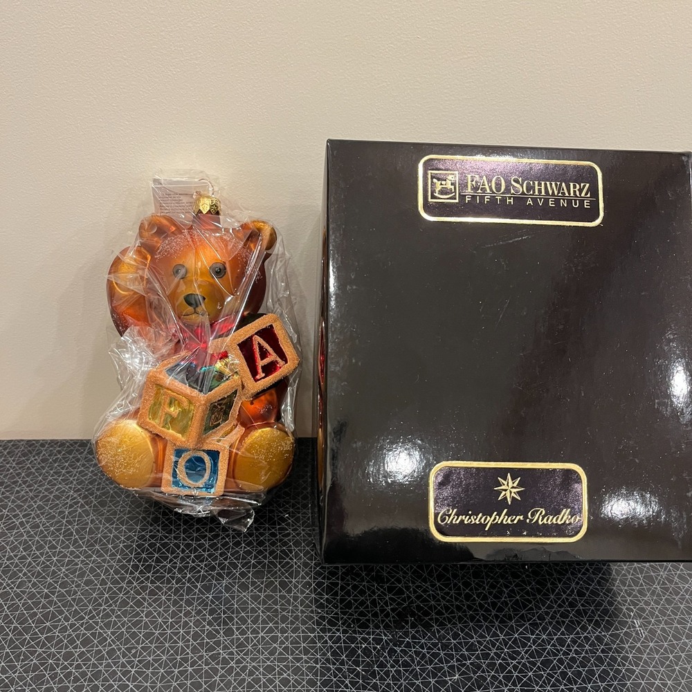 Christopher Radko Ornament FAO SCHWARTZ BEAR LTD Ed 1997 NEW In Box